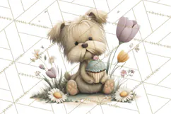 Springtime Baby Animal Clipart PNG, Cute Tea Party Bunnies Product Image 5
