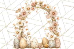 Vintage Easter Props Clipart PNG, Easter Eggs Printable Product Image 2