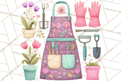 Spring Garden Tools Clipart, Cute Gardening Tools PNG Product Image 2