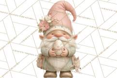 Easter Gnomes Clipart, Cute Bunny Hats, Pastel Eggs Png Product Image 3