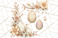 Vintage Easter Props Clipart PNG, Easter Eggs Printable Product Image 3