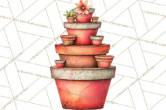 Spring Garden Clipart, Garden Tools Clip Art PNG, Watercolor Product Image 3