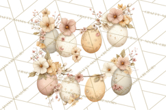 Vintage Easter Props Clipart PNG, Easter Eggs Printable Product Image 4