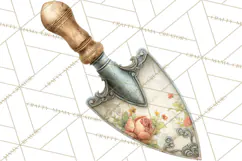 Spring Garden Clipart, Garden Tools Clip Art PNG, Watercolor Product Image 4
