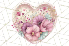 Valentine Picnic Party Clipart, Pink Heart Picnic PNG Product Image 4