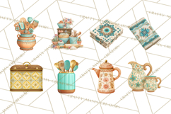 Southwestern Kitchen Clipart, Desert Kitchen Appliances PNG Product Image 4