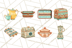 Southwestern Kitchen Clipart, Desert Kitchen Appliances PNG Product Image 2