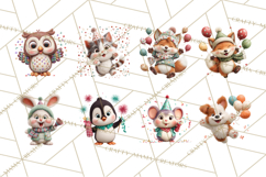 Cute New Year Clipart, Cartoon Animal New Year PNG Product Image 2