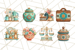 Southwestern Kitchen Clipart, Desert Kitchen Appliances PNG Product Image 6