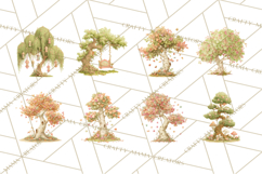 Whimsical Trees Clipart, Woodland Forest PNG, Wooden Png Product Image 5