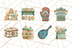 Southwestern Kitchen Clipart, Desert Kitchen Appliances PNG Product Image 7