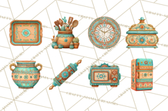 Southwestern Kitchen Clipart, Desert Kitchen Appliances PNG Product Image 8