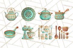 Southwestern Kitchen Clipart, Desert Kitchen Appliances PNG Product Image 5