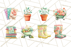 Spring Garden Tools Clipart, Cute Gardening Tools PNG Product Image 3