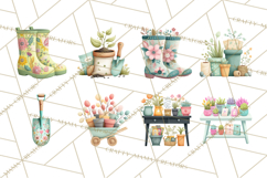 Spring Garden Tools Clipart, Cute Gardening Tools PNG Product Image 6