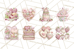 Valentine Picnic Party Clipart, Pink Heart Picnic PNG Product Image 5