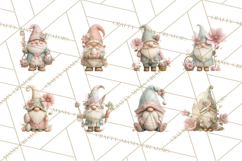 Easter Gnomes Clipart, Cute Bunny Hats, Pastel Eggs Png Product Image 4