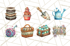 Spring Garden Clipart, Garden Tools Clip Art PNG, Watercolor Product Image 3
