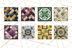 Quilt Squares Clipart PNG Rustic Patchwork Product Image 7