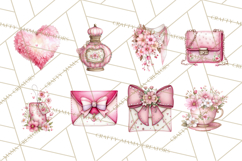 Parisian Coquette Accessories PNG, Girly Clipart, Pastel Product Image 2