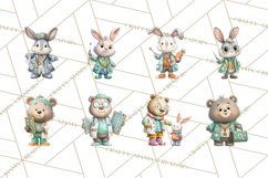 Woodland Animal Doctor Clipart Cute Pediatric Vet PNG Product Image 3