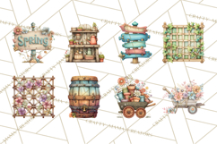 Spring Garden Clipart, Garden Tools Clip Art PNG, Watercolor Product Image 6