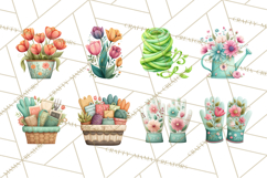Spring Garden Tools Clipart, Cute Gardening Tools PNG Product Image 8
