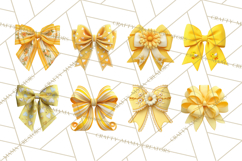 Easter Bow Clipart, Pastel Ribbon Bows, Floral Png Product Image 8