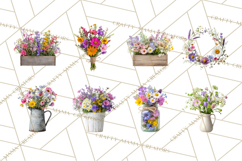 Charming Wildflower Market Floral Clipart PNG Product Image 7