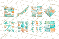 Under the Sea Birthday Party Clipart, Ocean Celebration Png Product Image 2