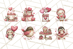 Valentine Clipart PNG, Cute Critters Hearts, Puppies Kittens Product Image 7