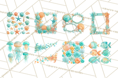 Under the Sea Birthday Party Clipart, Ocean Celebration Png Product Image 4