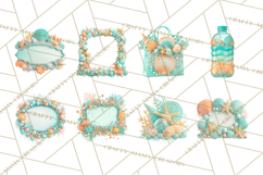 Under the Sea Birthday Party Clipart, Ocean Celebration Png Product Image 5