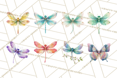 Butterfly Clipart, Dragonfly Clip Art PNG, Pastel Spring Product Image 4