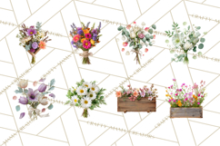 Charming Wildflower Market Floral Clipart PNG Product Image 5