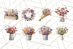 Charming Wildflower Market Floral Clipart PNG Product Image 8