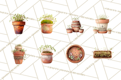 Early Spring Garden Cottagecore PNG, Seedling Terracotta Product Image 3