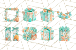 Under the Sea Birthday Party Clipart, Ocean Celebration Png Product Image 8