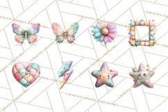 Pastel Retro 90s PNG, Cute Aesthetic Clipart, Checkerboard Product Image 5