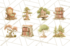 Whimsical Trees Clipart, Woodland Forest PNG, Wooden Png Product Image 7