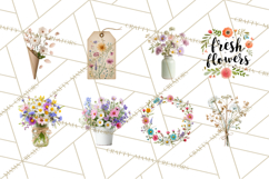 Charming Wildflower Market Floral Clipart PNG Product Image 2
