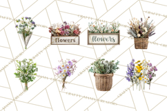 Charming Wildflower Market Floral Clipart PNG Product Image 4