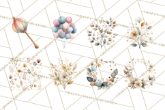 Soft Woodland Baby Clipart, Neutral Baby Shower PNG Product Image 2