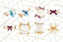 Graduation Diploma Clipart PNG, Classic Diploma Scroll Product Image 8