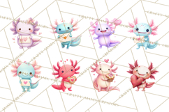 Valentine Axolotl Clipart PNG, Cute Axolotl Valentine Product Image 16