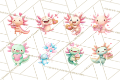 Valentine Axolotl Clipart PNG, Cute Axolotl Valentine Product Image 8