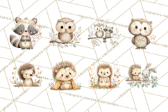 Soft Woodland Baby Clipart, Neutral Baby Shower PNG Product Image 6
