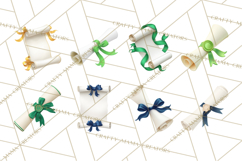 Graduation Diploma Clipart PNG, Classic Diploma Scroll Product Image 3