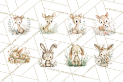 Soft Woodland Baby Clipart, Neutral Baby Shower PNG Product Image 4