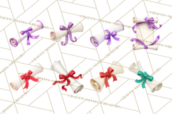 Graduation Diploma Clipart PNG, Classic Diploma Scroll Product Image 6